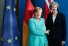 May og den tyske forbundskansler, Angela Merkel, drøftede blandt andet konsekvenserne af den britiske folkeafstemning 23. juni. Men kun overordnet. Foto: Markus Schreiber/AP