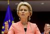 Udledningen af drivhusgasser skal falde med mindst 55 pct. af niveauet fra 1990, sagde EU-Kommissionens formand, Ursula von der Leyen, onsdag. Men det er ikke nok for store dele af Europa-Parlamentet. Foto: Olivier Hoslet/Reuters