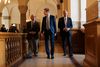 Dansk Folkepartis top-trekløver: Næstformand Søren Espersen, formand Kristian Thulesen Dahl og gruppeformand Peter Skaarup under sommerens regeringsforhandlinger.