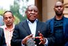 Præsidenten for Sydafrika og formand for Den Afrikanske Union, Cyril Ramaphose, under en mediebriefing om coronavirus d. 22. marts 2020. Foto: Phill Magakoe / AFP