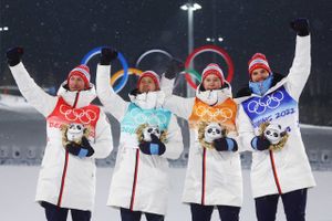 Norge nåede torsdag op på 14 guldmedaljer i Beijing, da det blev til en sejr i nordisk kombineret.