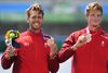 Frederic Vystavel og Joachim Sutton har imponeret under OL, og duoen leverede også varen i finalen, hvor det blev til bronze efter en uhyre tæt afslutning, hvor danskerne akkurat fik klemt sig i mål foran den canadiske båd. Kroatien og Rumænien tog sig af guld og sølv. Foto: Piroschka Van De Wouw/Reuters