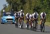Team Sky på en træningstur på 3. etape af Tour de France. Foto: Christophe Ena/AP