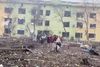 A person is carried out after the destruction of Mariupol children's hospital as Russia's invasion of Ukraine continues, in Mariupol, Ukraine, March 9, 2022 in this still image from a handout video obtained by Reuters. Ukraine Military/Handout via REUTERS THIS IMAGE HAS BEEN SUPPLIED BY A THIRD PARTY.