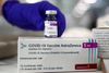 A vial of AstraZeneca's coronavirus disease (COVID-19) vaccine is pictured, as Spain resumes vaccination with AstraZeneca shots after a temporary suspension, at Enfermera Isabel Zendal hospital in Madrid, Spain, March 24, 2021. REUTERS/Sergio Perez