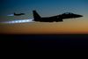 Den amerikanske forsvarsminister, Chuck Hagel, oplyste fredag, at kampfly fra USA og arabiske koalitionslande har gennemført flere end 40 luftangreb mod de områder i Syrien, som IS kontrollerer.