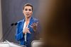 Statsminister Mette Frederiksen holder pressemøde i Statsministeriet dagen efter minkkommissionens konklusioner, fredag den 1. juli 2022.. (Foto: Ólafur Steinar Rye Gestsson/Ritzau Scanpix)