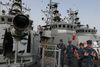 Mandag kom det amerikanske flådeskib "USS Firebolt" faretruende tæt på tre skibe fra Irans Revolutionsgarde i Golfen og affyrede derfor advarselsskud. Arkivfoto: Marwan Naamani/Ritzau Scanpix