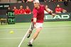 Tennis, Davis Cup. Danmark vs. Spanien i Odense Idrætshal. Mikael Torpegaard.