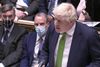 British Prime Minister Boris Johnson speaks during the weekly Prime Minister's Questions at the parliament in London, Britain January 19, 2022, in this screen grab taken from a video. Reuters TV via REUTERS THIS IMAGE HAS BEEN SUPPLIED BY A THIRD PARTY. NEWS AND CURRENT AFFAIRS USE ONLY, CANNOT BE USED FOR LIGHT ENTERTAINMENT OR SATIRICAL PURPOSES, PARTY POLITICAL BROADCAST USAGE MUST BE CLEARED WITH PBU.