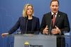 Den svenske finansminister, Magdalena Andersson (S), sammen med partifællen statsminister Stefan Löfven (S). Arkivfoto: Christine Olsson