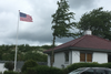 Familien i Kolding er glad for amerikansk kultur og har i en måned haft det amerikanske flag til at hænge i flagstangen. Privatfoto