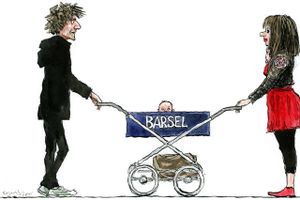 Barselsorlov er en ret til en skatteyderbetalt overførselsydelse i form af barselsdagpenge – ikke en pligt til noget som helst, understreger Fatma Øktem og Karsten Lauritzen, der mener, at nogle borgerlige er helt galt afmarcheret, når de kritiserer forslaget om mere barsel til fædre. Arkivtegning: Rasmus Sand Høyer
