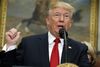 Præsident Donald Trump under talen torsdag aften. Foto: Evan Vucci