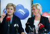 Partilederne for Høyre, Erna Solberg (til venstre), og for Fremskrittspartiet Siv Jensen.