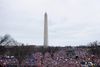 Titusinder af tilhængere af præsident Donald Trump satte deres præg på bybilledet i det centrale Washington onsdag. Her ses de forsamlet ved George Washington-monumentet tæt på Det Hvide Hus. Foto: Brendan Smialowski/AFP