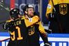 Tyskland er tæt på avancement til kvartfinalerne efter en 3-1-sejr over Canada ved VM i ishockey. Foto: Gints Ivuskans/AFP