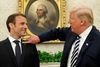 Som udgangspunkt var USA's præsident Donald Trump stærkt ophidset over atomaftalen med Iran, men efter nogle timers møde med Emmmanuel Macron havde Trump markant ændret holdning og antydede, at USA måske godt kunne se en fortsættelse af aftalen. Foto: AP/Kevin Lamarque