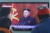 Kim Jong-uns nytårstale til nordkoreanerne kunne også følges på tv-skærme på banegården i den sydkoreanske hovedstad, Seoul. Arkivfoto: Ahn Young-joon