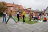 Eleverne på Bøvling Friskole mener, at de kan huske næsten alle navnene på skolens godt 100 elever - og at de ved hvem alle i byen er - »bortset fra dem på plejehjemmet.« Foto: Casper Dalhoff