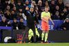 Manchester City-manager Josep Guardiola (t.v.) og Kevin De Bruyne (t.h.) har længe levet under presset om at levere Champions League-trofæet til klubben. Foto: John Sibley