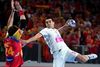 Kiril Lazarov blev skadet mod Spanien. Foto: Lars Poulsen