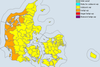 Fredag kommer stormen Dagmar ind over Danmark.