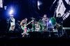 Red Hot Chili Peppers var onsdag aften tilbage på Orange Scene. Fra venstre Anthony Kiedis, Flea, Chad Smith og Josh Klinghoffer. Foto: Per Lange