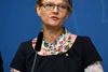 Den svenske migrationsminister Helene Fritzon. Foto: Erik Simander/TT via AP