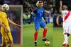 De tre stjerner fra Danmarks VM-modstandere er fra venstre Tom Rogic (Australien), Antoine Griezmann (Frankrig) og Jefferson Farfán (Peru). Fotocollage: Brian Karmark