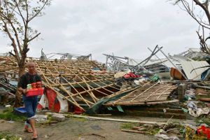 Tyfonen, der bærer navnet Meranti, ramte Fujian-provinsen torsdag. Foto: AP