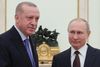 Tyrkiets præsident, Recep Tayyip Erdogan (t.v.) og Ruslands præsident, Vladimir Putin, er blevet enige om, at det ikke må komme til flere militære sammenstød mellem deres styrker i Syrien. Foto: Mikhail Klimentyev/Reuters
