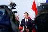 En chokeret Heinz-Christian Strache meddelte lørdag under en pressekonference, at han trådte tilbage som vicekansler og formand for sit parti, FPÖ. Foto: Leonhard Foeger/Reuters