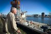 Henrik Olsen, formand for Fællesrådet for Frederiksbjerg, Langenæs & City, advarer mod ny containerterminal. Foto: Danni Paulsen