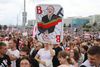 Over 100.000 mennesker demonstrerede i Minsk søndag. Foto: tut.by/AFP/Ritzau Scanpix