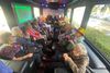 Fra rollator til partybus. Rosengården rullede ud i byen med høj musik og højt humør. Alle fotos: Lars Norman Thomsen