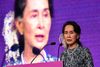 Myanmars afsatte leder, Aung San Suu Kyi, 76 år, er blevet anklaget for en stribe ulovligheder – herunder alt fra brud på coronaregler, ulovlig besiddelse af walkie-talkier og korruption. Foto: Roslan Rahman/AFP