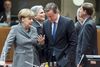 David Cameron ses her med Tysklands kansler, Angela Merkel, under sidste torsdags EU-topmøde i Bruxelles.