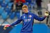 22-årige Martin Vantruba blev solgt til Slavia Prag i 2018, men har ifølge transfermarkt.com ikke spillet en kamp for den tjekkiske klub. Her ses han under opvarmningen til en kamp i Europa League. Arkivfoto: Anton Vaganov/Reuters