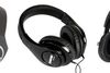 Sennheiser HD448 (t.v.), testens bedste køb Shure SRH240m+ og testvinderen Sony MDR-ZX700. Pressefotos