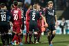 FC Københavns Christian Poulsen har fået det røde kort.