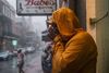 Kandaysha Harris i New Orleans var en af dem, der måtte se en orkan ramme sin by endnu engang. Foto: Brandon Bell/Getty Images/AFP