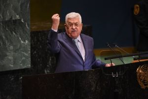 Lederen af det palæstinensiske selvstyre, Mahmoud Abbas. Foto: Stephanie Keith/AFP