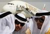 Under Dubai Airshow, der begyndte i weekenden, bestilte luftfartsselskabet Emirates 50 eksemplarer af kæmpeflyet A380 fra det europæiske konsortium Airbus. Foto: Kamran Jebreili/AP
