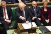 Premierminister Boris Johnson talte sin sag under lørdagens parlamentssamling. Foto: Jessica Taylor/Reuters