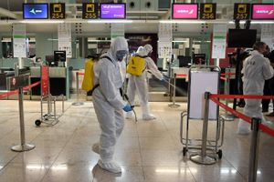 Spanien er det land i Europa, der er hårdes ramt af virussygdommen næst efter Italien. Foto: Josep Lago/AFP