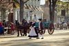 Man skal ikke blive forbavset, hvis indbyggerne i Colonial Williamsburg henvender sig til en og f.eks. vil høre nyt fra den gamle verden anno 1770'erne. Foto: Colonial Williamsburg