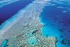 Great Barrier Reef ud for Australiens kyst er på størrelse med Italien. Foto: AP