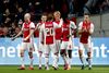 Kasper Dolberg bliver lykønsket af Lasse Schöne efterkampens første mål. Foto: Pro Shots/AP