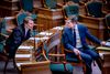 Det er slut. Kristian Thulesen Dahl har meldt sig ud af Dansk Folkeparti. DF-formand Morten Messerschmidt har nu kun fire medlemmer i sin gruppe ud over sig selv. Foto: Liselotte Sabroe/Ritzau Scanpix